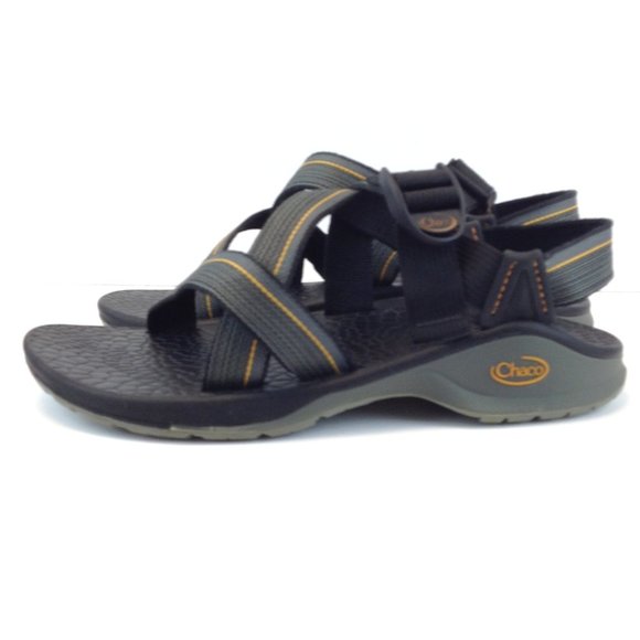 Chaco Updraft Bulloo Shadow Gray Striped Strappy Outdoor Sandals - Picture 3 of 15